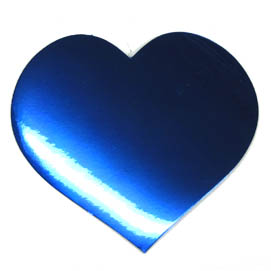 Spiegelglanz-Herz 9.2cm blau